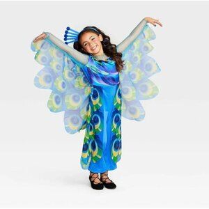 Target Kids' Posh Peacock Halloween Costume Jumpsuit with Headpiece Size Lg